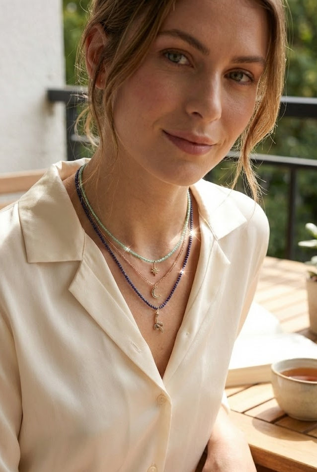 Crystal Necklace Blue Lapis