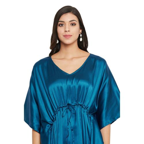 Satin Kaftan Maxi Summer Dress