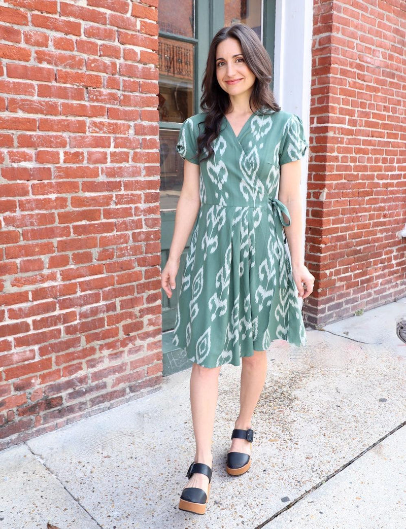 Khadra Organic Cotton Wrap Dress - Passion Lilie