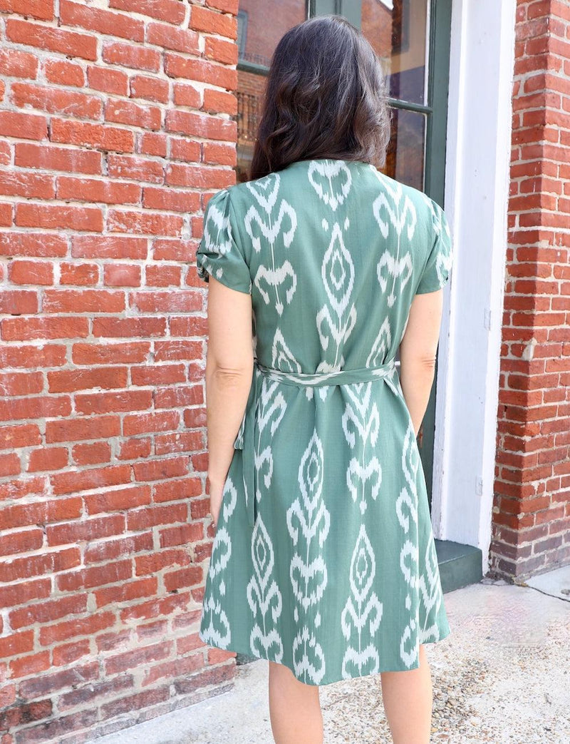 Khadra Organic Cotton Wrap Dress - Passion Lilie