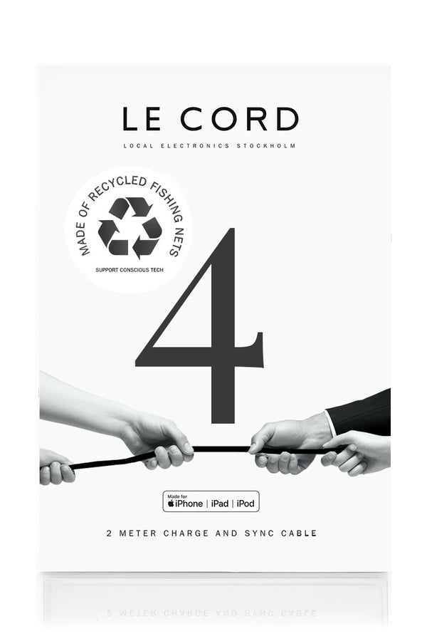 4 x Family Cable Bundle · 2 meter · Four styles · Made of recycled fishing nets