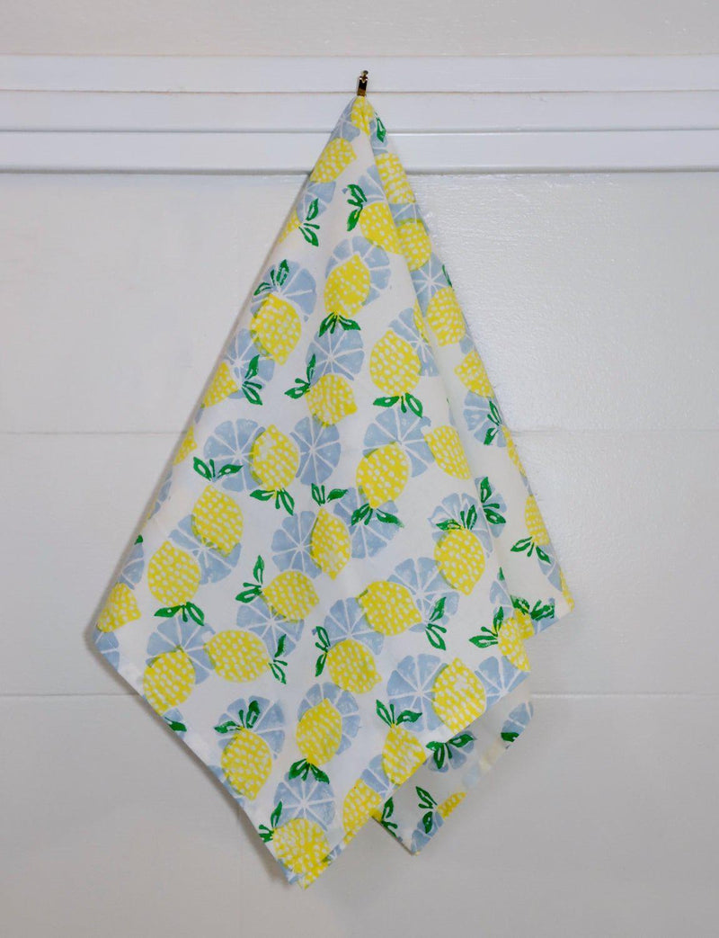 Lemon Cotton Tea Towel - Passion Lilie