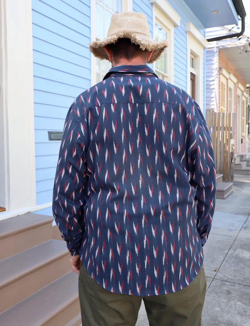 Maritime Organic Cotton Men's Button Down Shirt - Passion Lilie