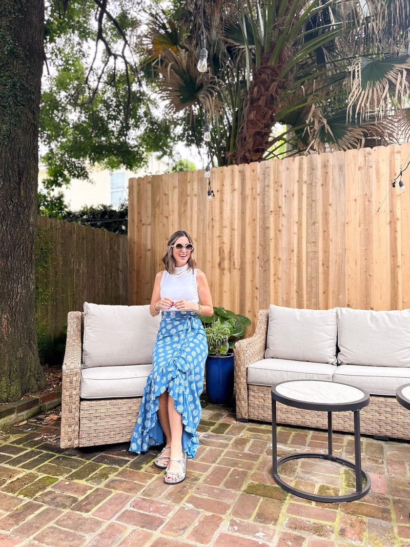 Monstera Organic Cotton Wrap Skirt - Passion Lilie