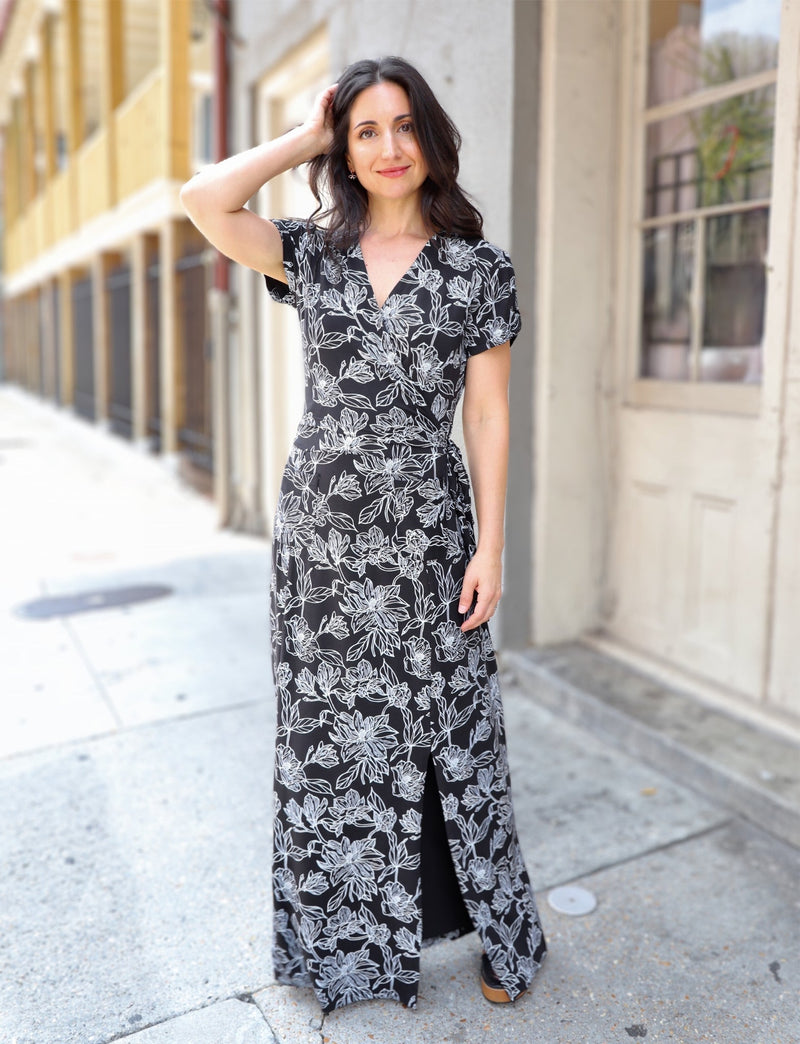 Obsidian Magnolia Organic Maxi Dress - Passion Lilie