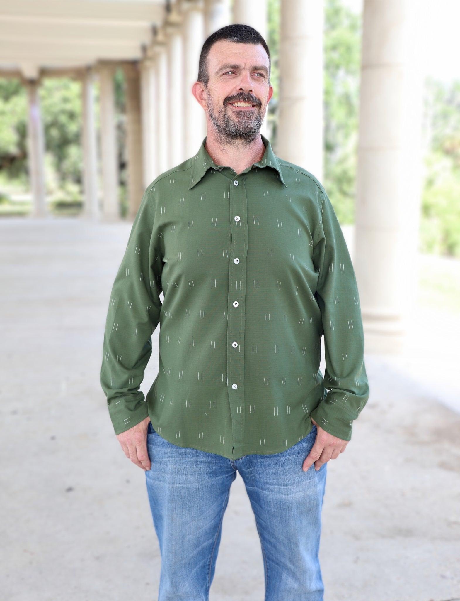 Oliver Organic Cotton Men's Button Down Shirt - Passion Lilie
