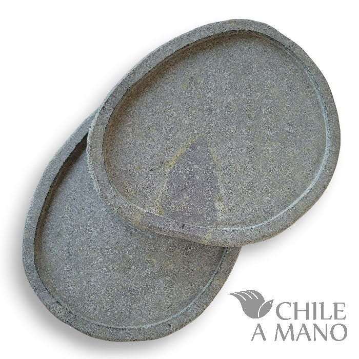 Set of 2 granite stone plates