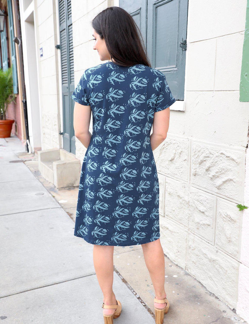 Sea Blooms Organic Dress - Passion Lilie