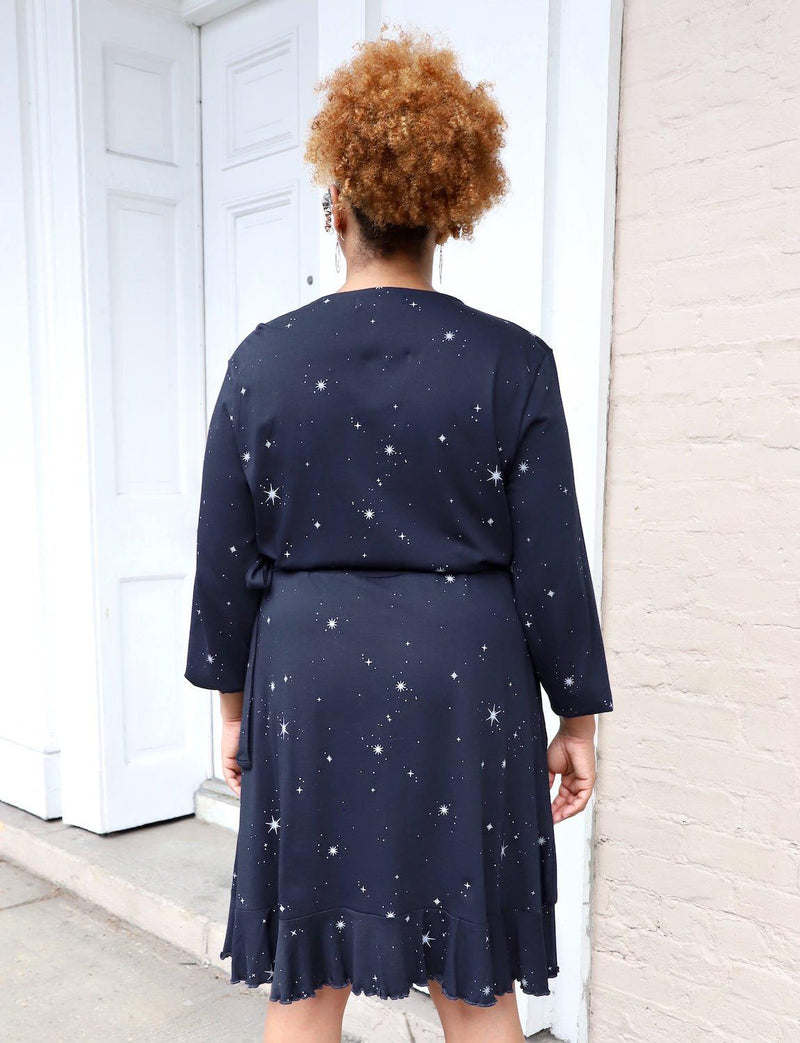 Solar Organic Wrap Dress - Passion Lilie