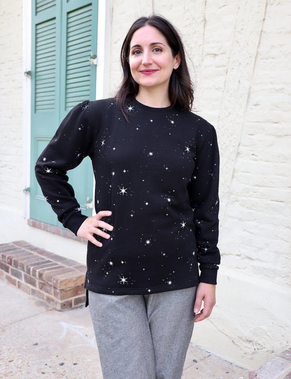 Starry Organic Fleece Sweater - Passion Lilie