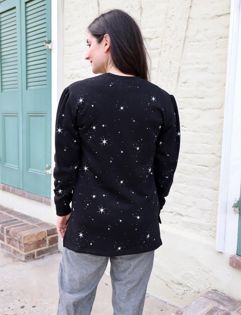 Starry Organic Fleece Sweater - Passion Lilie