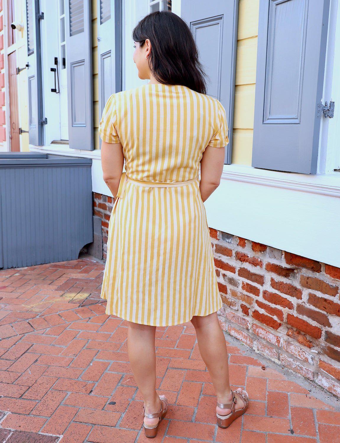 Sun Ray Organic Cotton Wrap Dress - Passion Lilie