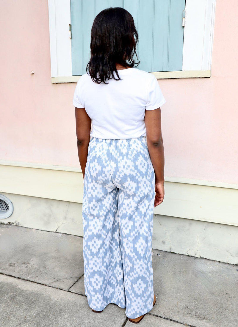 Tranquil Blue Organic Cotton Pants - Passion Lilie