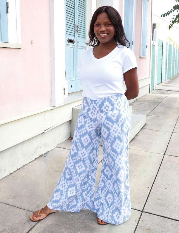 Tranquil Blue Organic Cotton Pants - Passion Lilie