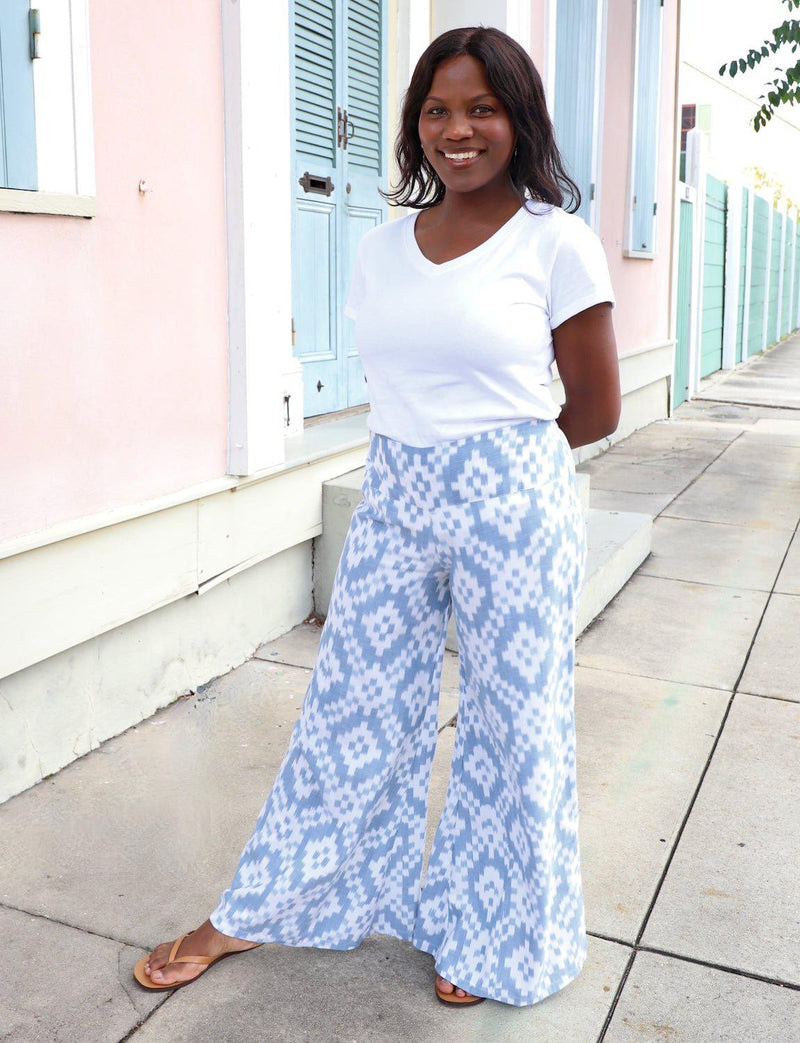 Tranquil Blue Organic Cotton Pants - Passion Lilie