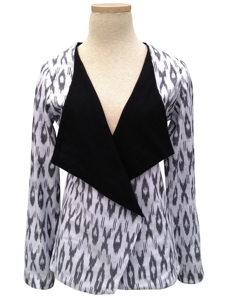 White Ikat Jacket : Pre - Loved - Passion Lilie