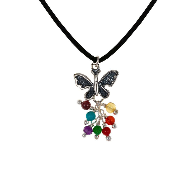 Pierced Butterfly with Open Wings Charm in Sterling Silver