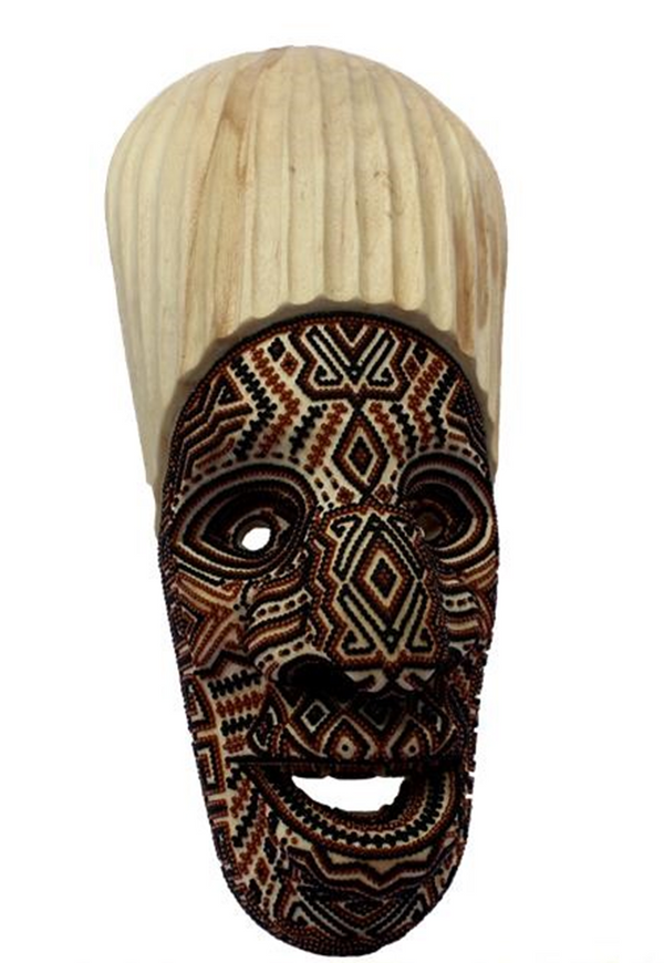 Symbol of Respect Decorative Mask with Chaquira Artwork