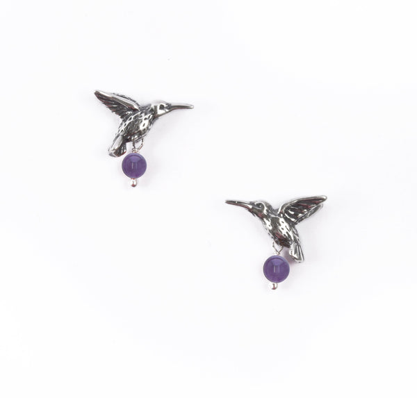 Hummingbird Earrings in Sterling Silver