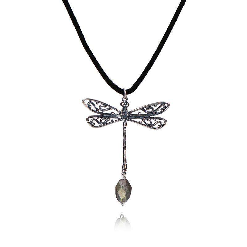 Pierced Dragonfly Charm in Sterling Silver