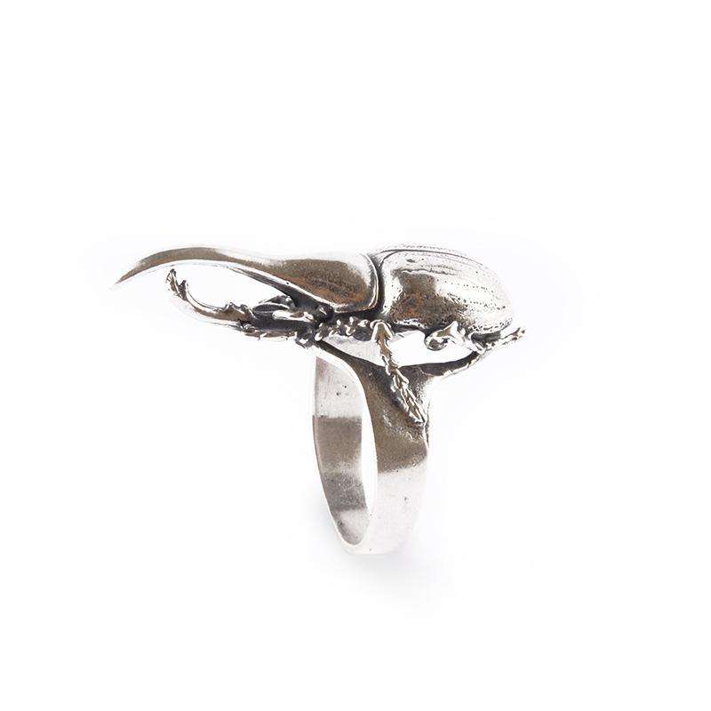 Hercules Beetle Ring in Sterling Silver