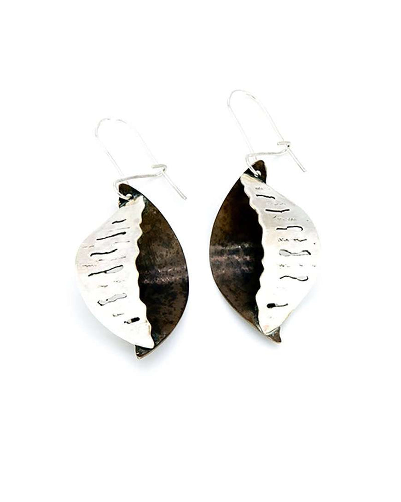 Handmade Ice Slopes of the South Silver Earrings