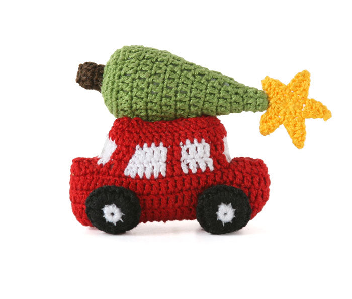 Car with Christmas Tree Ornament