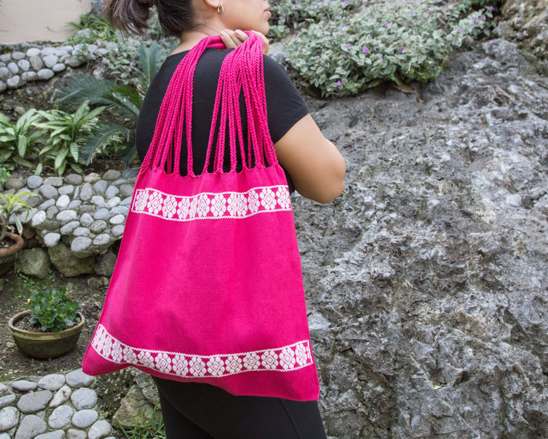 Pink Bag Hand-Woven in Loom