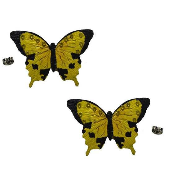 Full Yellow Butterfly Earrings