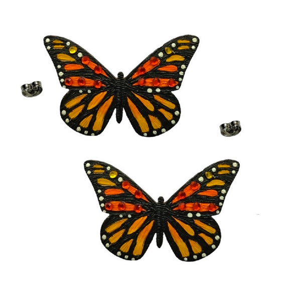 Full Monarch Butterfly Earrings