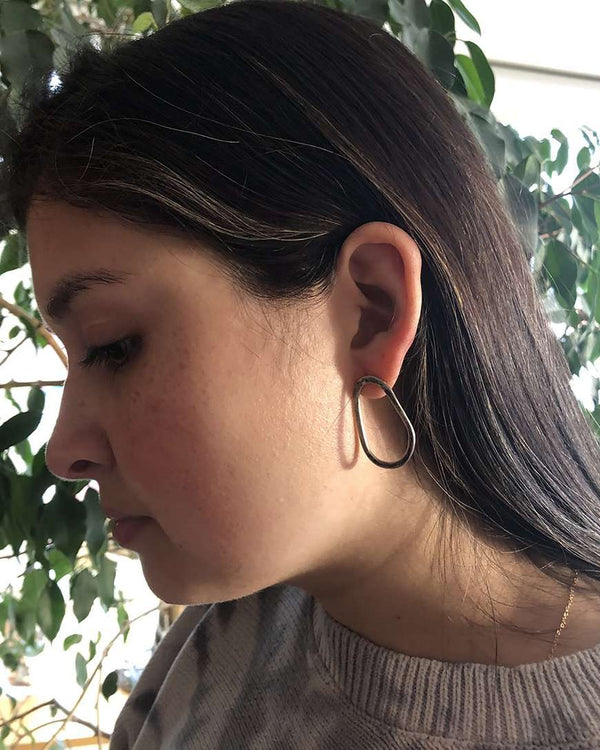 Handmade Silver Trail Time Earrings