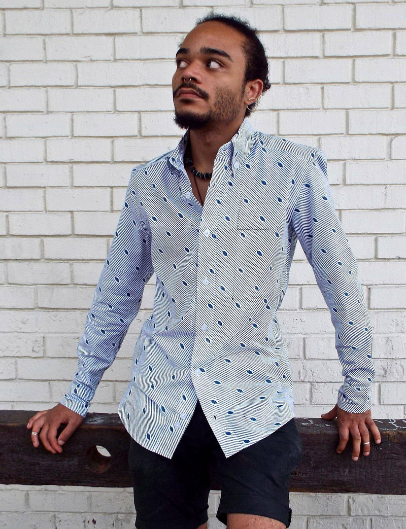 The Diagonal Organic Cotton Men's Button Down Shirt