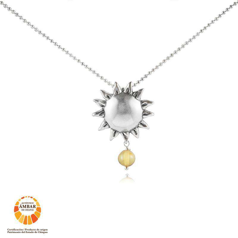 Sun Necklace in Sterling Silver