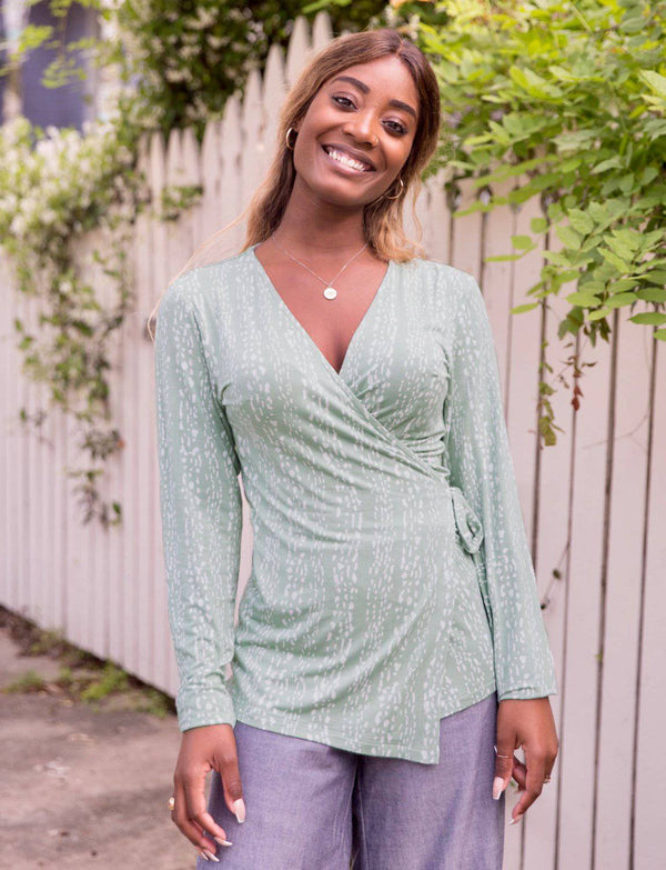 Peridot Organic Wrap Top