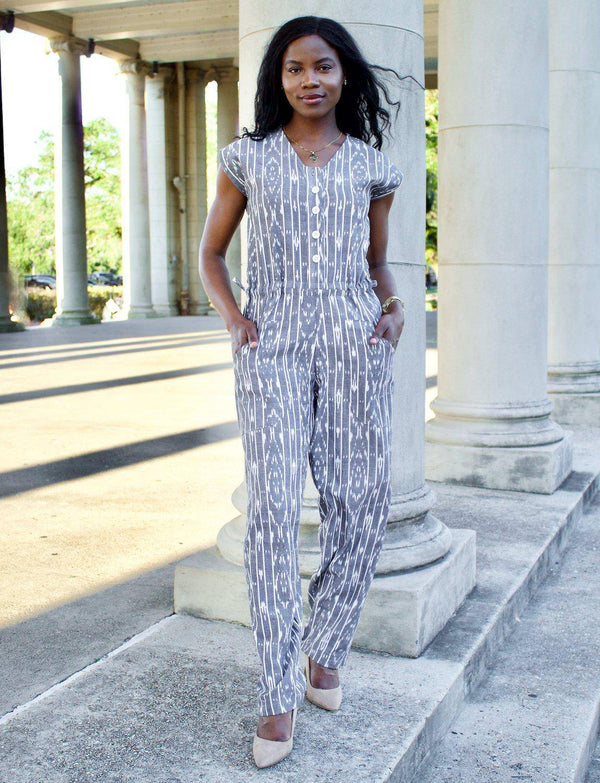 Slate Stripe Jumpsuit