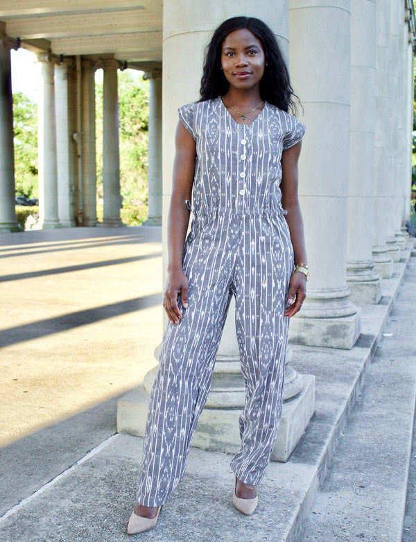 Slate Stripe Jumpsuit