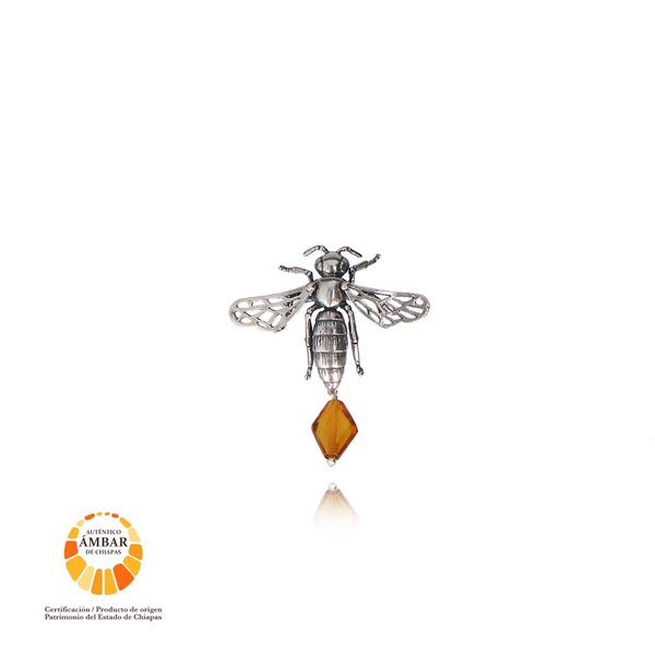 Sweet Hive Brooch in Sterling Silver