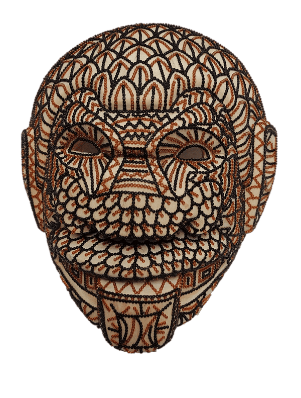 The Native Putumayo Decorative Mask with Chaquira Artwork