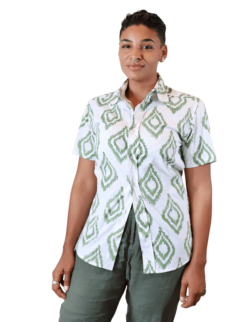 Palm Village Organic Cotton Men's Button Down Shirt