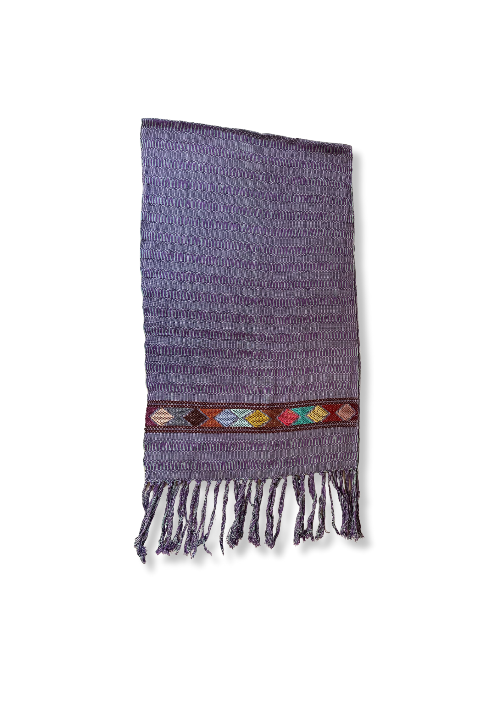 Lilac Hand Woven Cotton Shawl