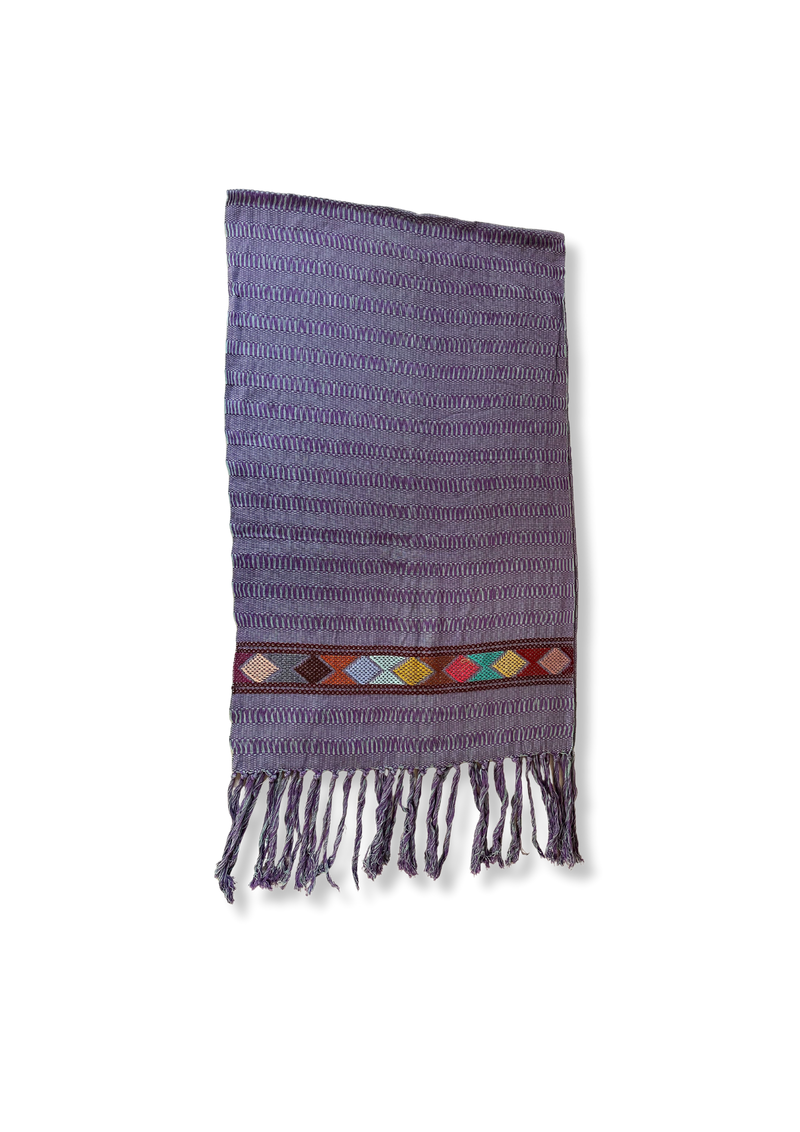 Lilac Hand Woven Cotton Shawl