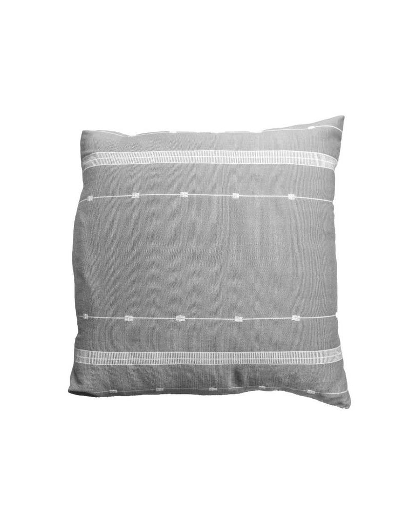 White & Grey Pillow Hand-Woven in Loom