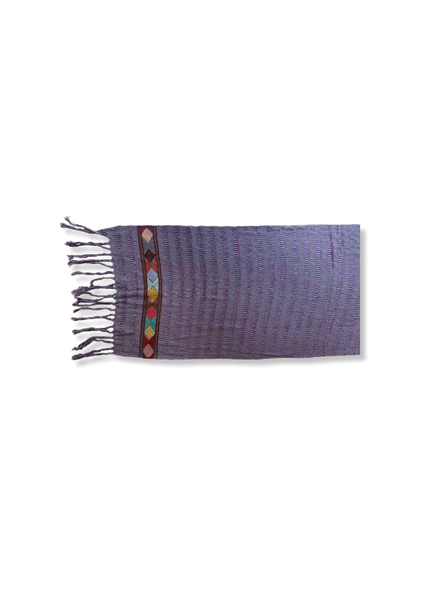 Lilac Hand Woven Cotton Shawl