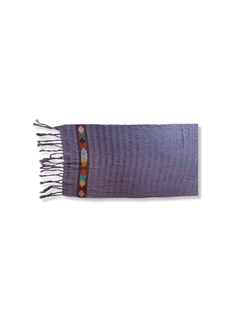 Lilac Hand Woven Cotton Shawl