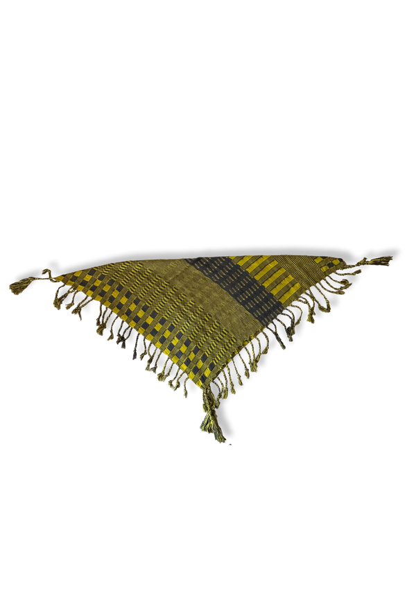 Yellow and Grey Cotton Scarf