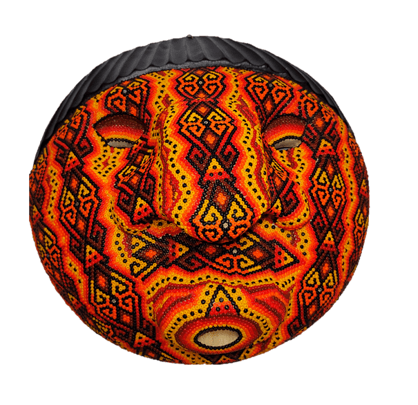 Healing Wind Decorative Mask with Chaquira Artwork