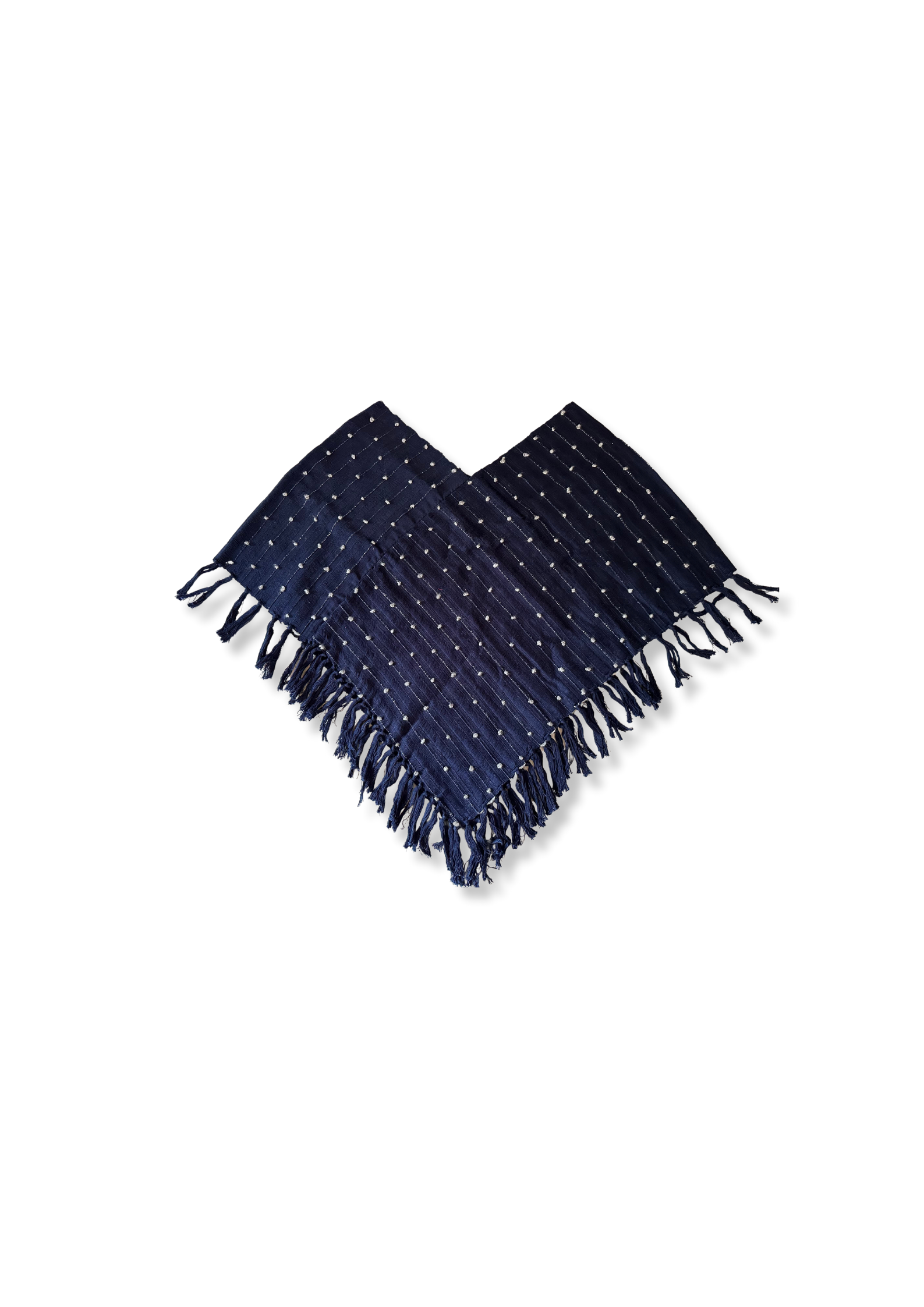 Navy Blue Cotton Poncho