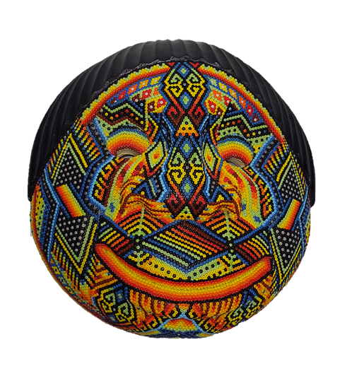 Bear Decorative Mask with Chaquira Artwork