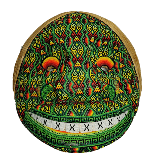 Felicidad Bata Decorative Mask with Chaquira Artwork