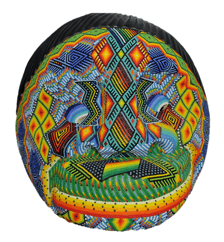 Bear Baco Decorative Mask with Chaquira Artwork